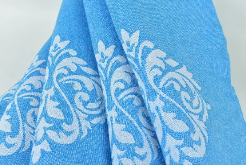 Throw Blanket Couch, 96x76 Cotton Baroque Towel, Decorative Blanket, Bridal Shower Gift, Wedding Day Gift For Bride, Custom Shower Curtain - 7
