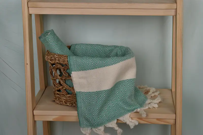 Nakış havluları, 36x20 pamuklu elmas havlu, ev dekoru hediyeleri, monogramlı el havlu, kişiselleştirilmiş hediyeler, düğün hediyesi, eve taşınma hediyesi - 4