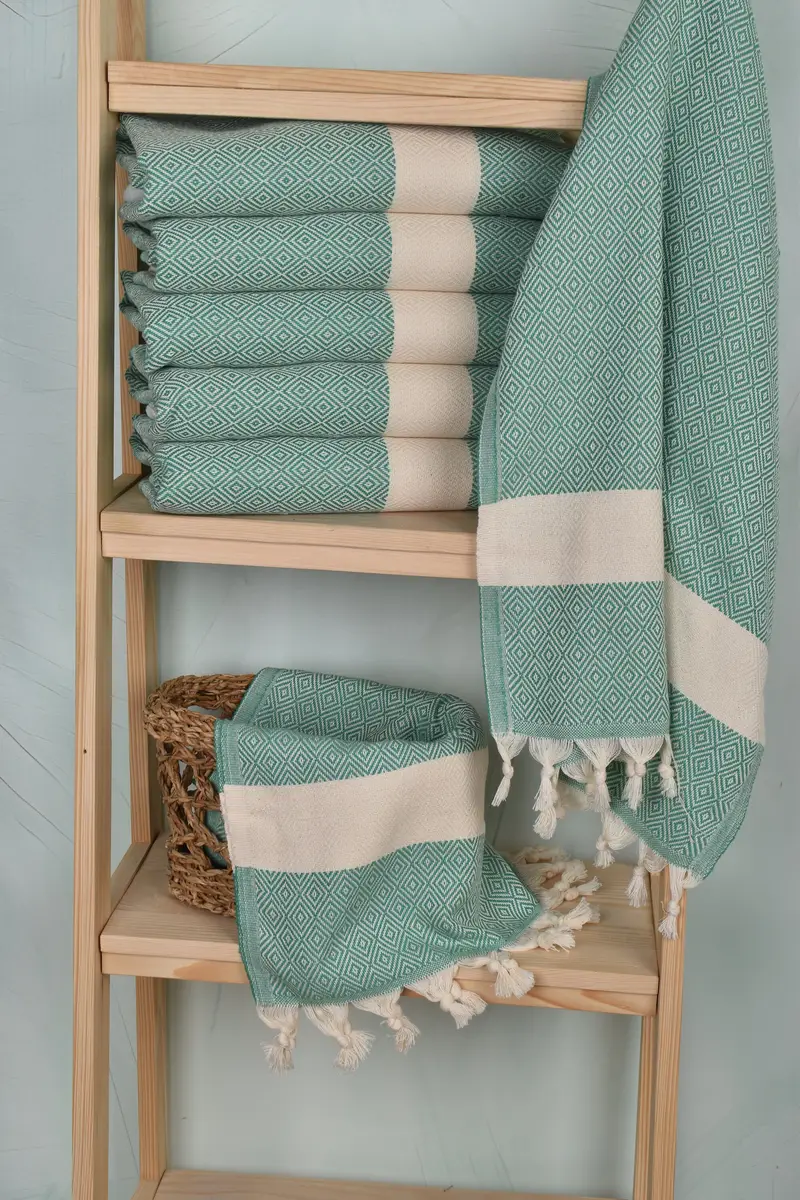 Nakış havluları, 36x20 pamuklu elmas havlu, ev dekoru hediyeleri, monogramlı el havlu, kişiselleştirilmiş hediyeler, düğün hediyesi, eve taşınma hediyesi - 3