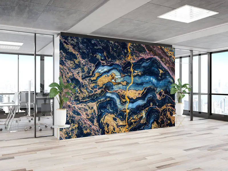 カラフルな大理石のアートワーク、紙の壁アート、明るい壁紙、モダンな大理石の壁画、3Dウォールペーパー、アルコールインクの壁印刷、 - 5