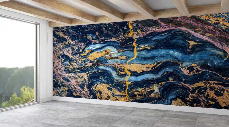 カラフルな大理石のアートワーク、紙の壁アート、明るい壁紙、モダンな大理石の壁画、3Dウォールペーパー、アルコールインクの壁印刷、 - 7
