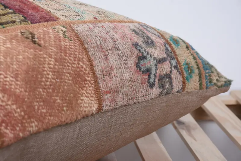 Aesthetic Cushion Case, Kilim Pillow, Pillow Cover, 28x28 Blue Cushion Case, Interior Designer Pillow, Meditation Pillow Cover, Vintage Pillow - 7