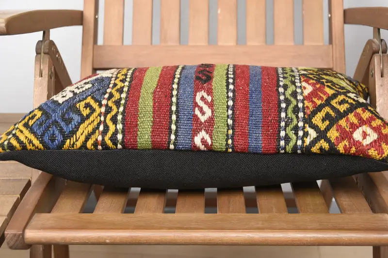 Pillow for Sofa, 12x20 Red Cushion Cover, Couch Pillow Case, Ethnical Kilim Rug Pillow, Cushion Cover, Antique Pillows, Aesthetic Cushion Case - 5