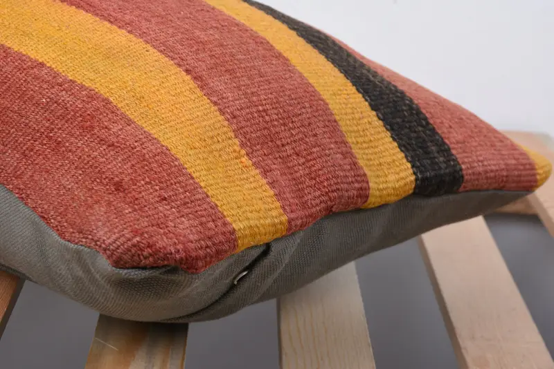 Shabby Chic Cushion Case, Cushion Case, 12x20 Yellow Pillow Case, Gift Pillow, Kilim Pillow, Turkish Kilim Pillow, Authentic Cushion Cover - 7