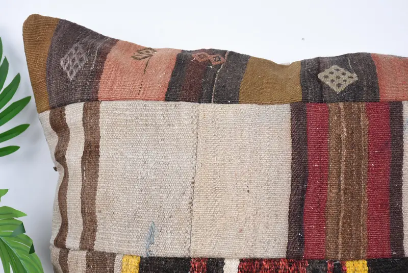 Ethnic Throw Pillow, Vintage Pillow, 28x28 Brown Cushion Cover, Boho Pillow Sham Cover, Pillow Cover, Wholesale Cushion Cover, Antique Pillows - 2