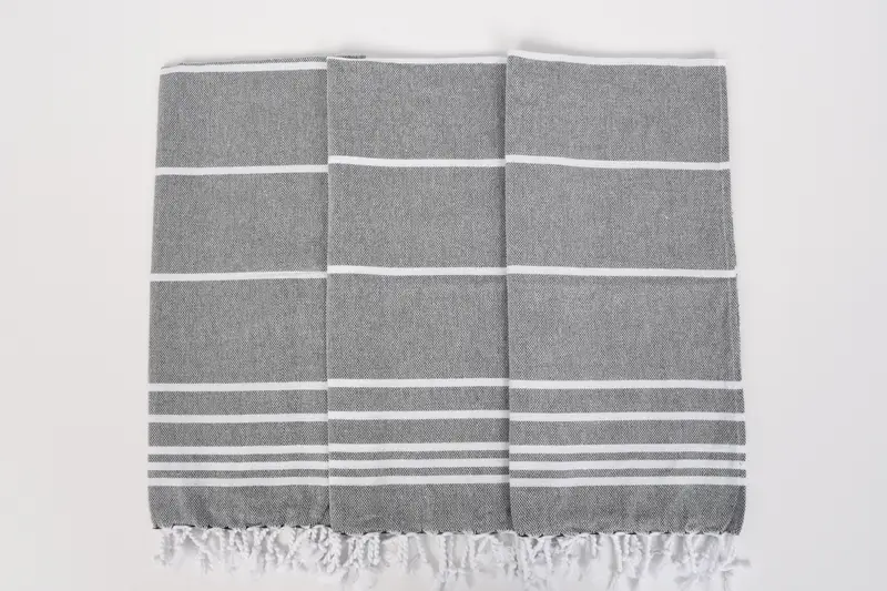 Toalla de huéspedes, toalla de cocina, regalo para mamá, toalla de cocina de monograma, toalla a rayas de algodón de 38x18, poca de té orgánica, toalla de gimnasia, paño de cocina personalizado - 7