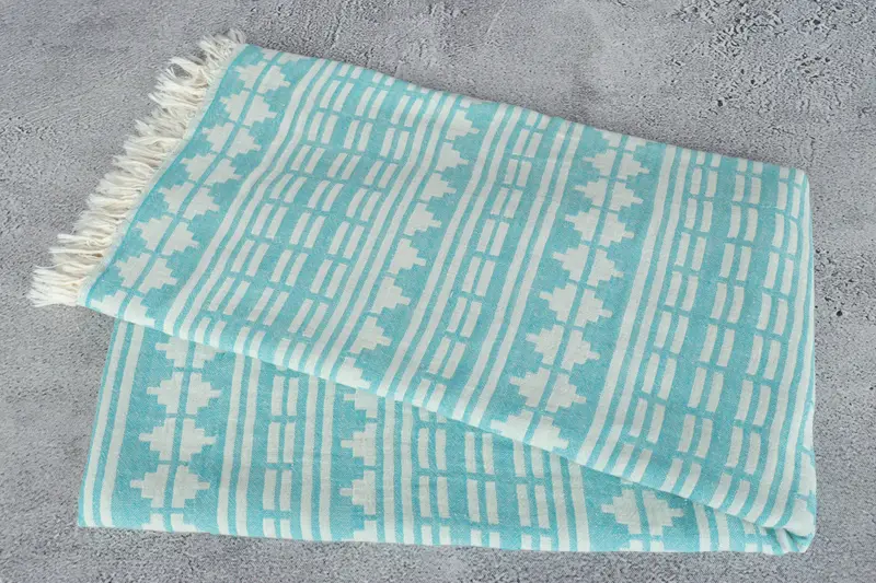 Gym Towel, 70x40 Linen Kilim Design Towel, Gift For Wedding Day, Best Friend Gift, Personalized Gift For Him, Wedding Favors, Best Beach Towel - 7