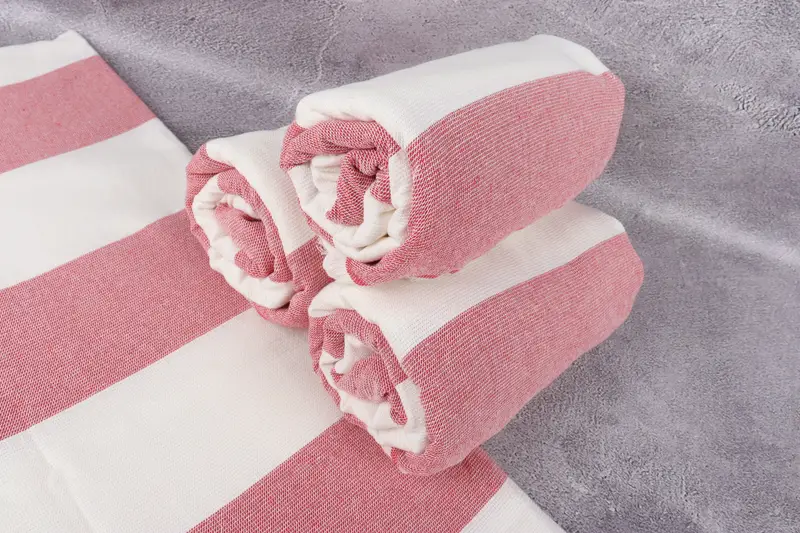Turkish towel, Thin and lightweight Turkish peshtemal, Family Gift, Personalized Towel, 70x36 Cotton Striped Terry Towel, Beach Towel Bulk - 7