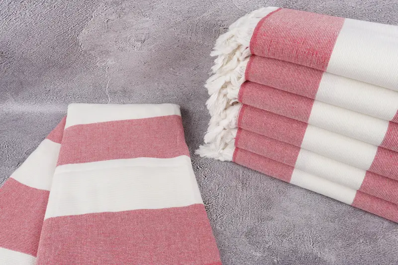 Turkish towel, Thin and lightweight Turkish peshtemal, Family Gift, Personalized Towel, 70x36 Cotton Striped Terry Towel, Beach Towel Bulk - 2