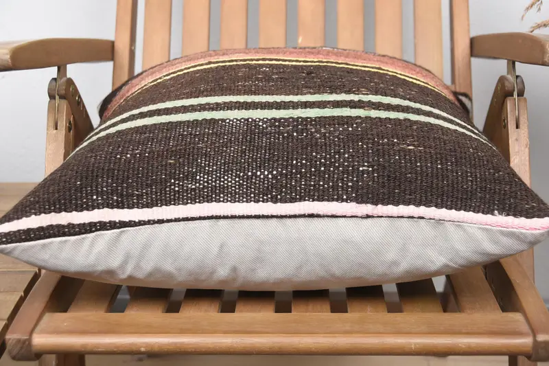 Ethnic Cushion, Boho Pillow Sham Cover, Pillow for Sofa, Gift Pillow, Custom Pillow Case, Garden Pillow Sham, Pillow Case, 20x20 Brown Cushion - 5