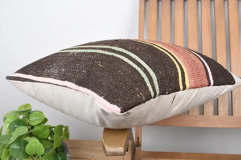 Ethnic Cushion, Boho Pillow Sham Cover, Pillow for Sofa, Gift Pillow, Custom Pillow Case, Garden Pillow Sham, Pillow Case, 20x20 Brown Cushion - 6