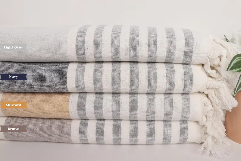 68x36 Cotton Striped Terry Towel, Turkish Towel USA, Bachelorette Favors Beach, Absorbent towel, Bachelorette Party Favors Beach, Turkish towel - 2