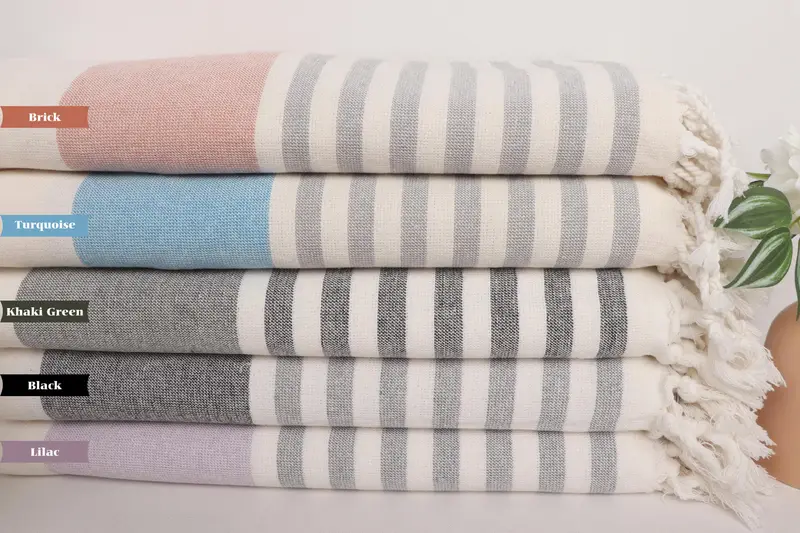 68x36 Cotton Striped Terry Towel, Turkish Towel USA, Bachelorette Favors Beach, Absorbent towel, Bachelorette Party Favors Beach, Turkish towel - 1