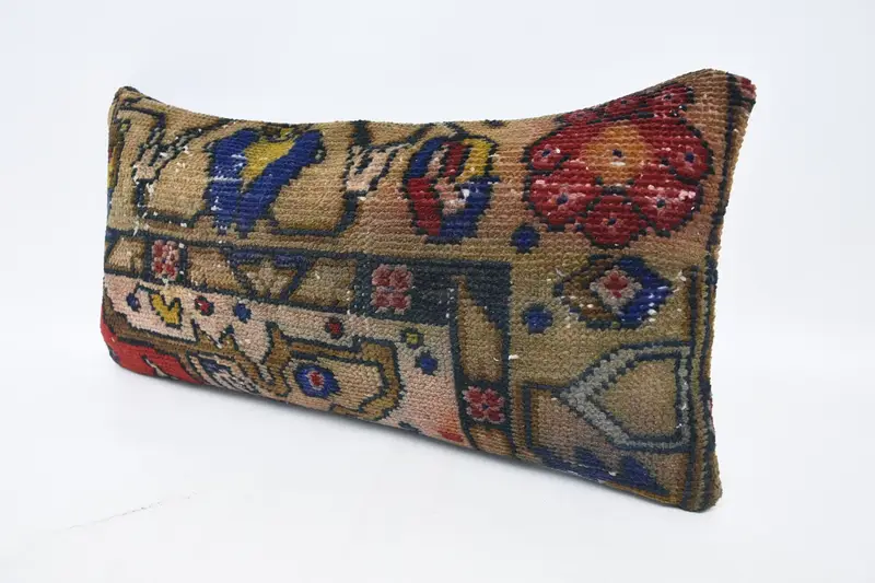 Ikat Pillow Sham, 12x24 Brown Pillow Cover, Turkish Kilim Pillow, Ethnic Throw Pillow, Home Decor Pillow, Pillow, Vintage Kilim Pillow - 4