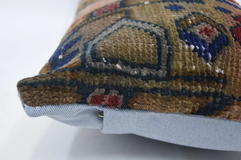 Ikat Pillow Sham, 12x24 Brown Pillow Cover, Turkish Kilim Pillow, Ethnic Throw Pillow, Home Decor Pillow, Pillow, Vintage Kilim Pillow - 5