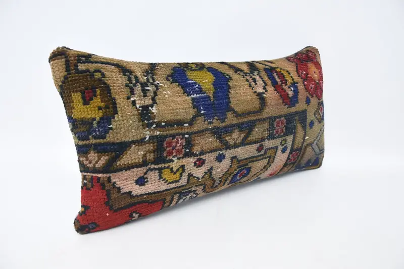 Ikat Pillow Sham, 12x24 Brown Pillow Cover, Turkish Kilim Pillow, Ethnic Throw Pillow, Home Decor Pillow, Pillow, Vintage Kilim Pillow - 3