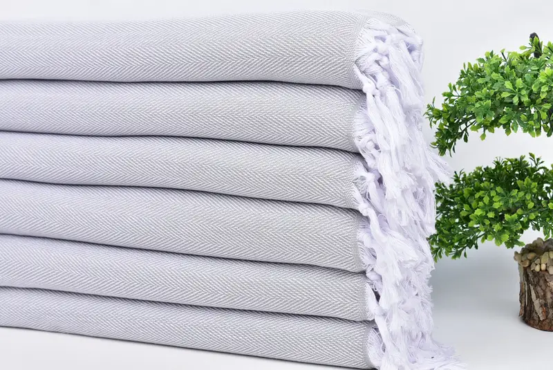 36x18 Cotton Herringbone Towel, Turkish Tea Towel, Monogrammed Hand Towel, Turkish Towel Hand Towel, Guest Towel, Wedding Day Gift For Bride - 3