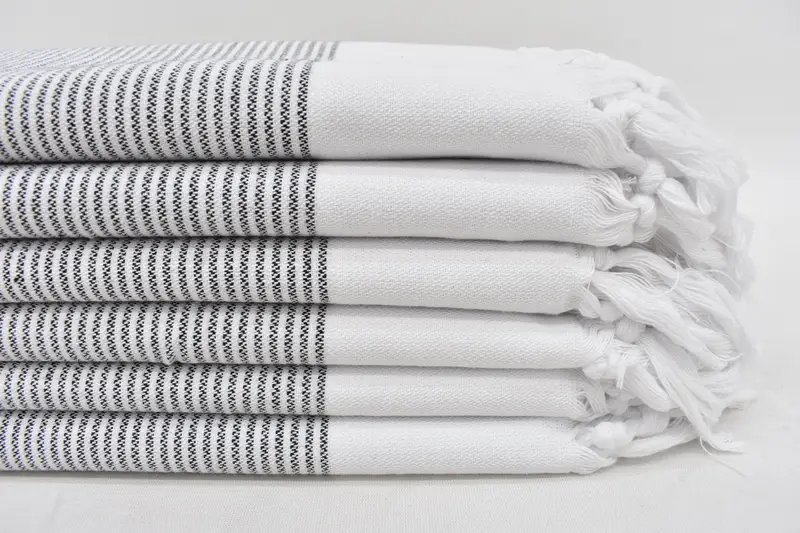 Monogrammed Hand Towel, Bulk Order Towel, Personalized Dish Towel, 40x18 Cotton Striped Towel, Summer Gift, Family Gift, Monogram Hand Towel - 2