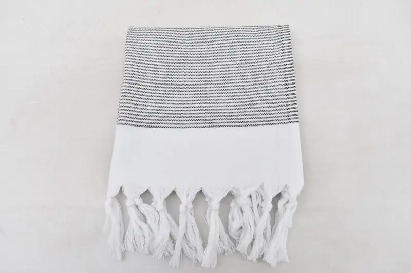 Monogrammed Hand Towel, Bulk Order Towel, Personalized Dish Towel, 40x18 Cotton Striped Towel, Summer Gift, Family Gift, Monogram Hand Towel - 7