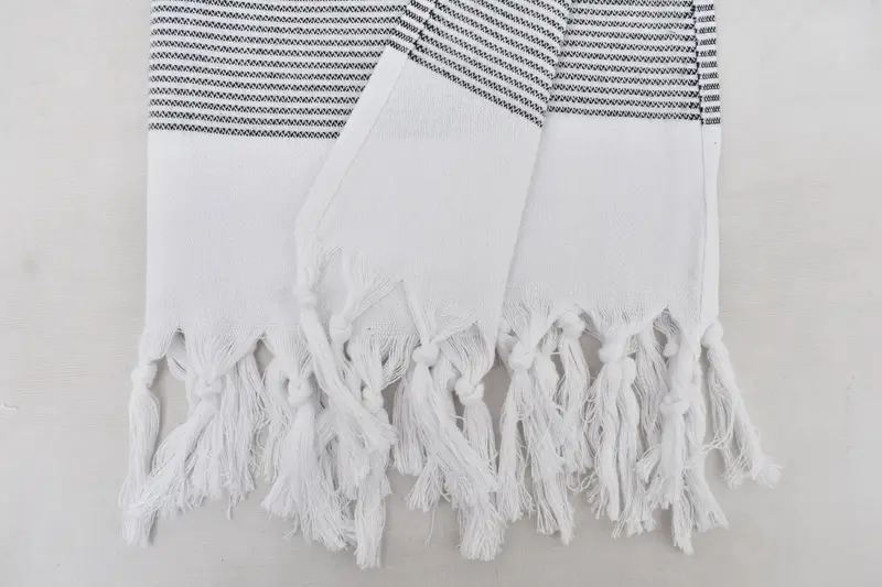 Monogrammed Hand Towel, Bulk Order Towel, Personalized Dish Towel, 40x18 Cotton Striped Towel, Summer Gift, Family Gift, Monogram Hand Towel - 5