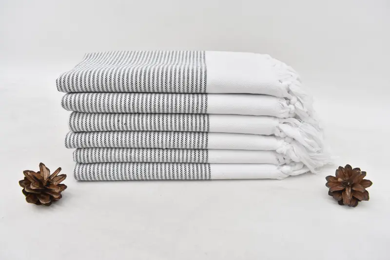 Monogrammed Hand Towel, Bulk Order Towel, Personalized Dish Towel, 40x18 Cotton Striped Towel, Summer Gift, Family Gift, Monogram Hand Towel - 3