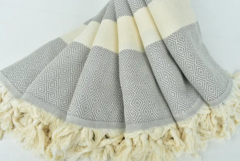 70x40 Cotton Diamond Towel, Personalized Towel, Beach Towel Bulk, Peshtemal beach towel with unique design, Christmas Favors, Bridesmaid Gift - 4