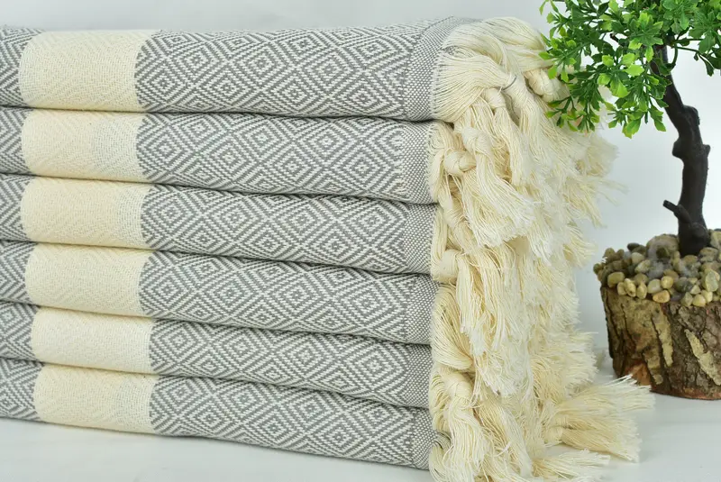 70x40 Cotton Diamond Towel, Personalized Towel, Beach Towel Bulk, Peshtemal beach towel with unique design, Christmas Favors, Bridesmaid Gift - 3