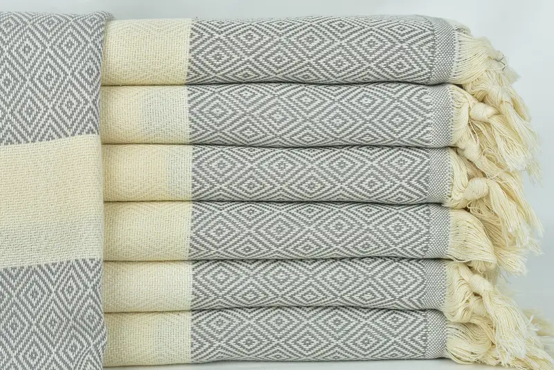 70x40 Cotton Diamond Towel, Personalized Towel, Beach Towel Bulk, Peshtemal beach towel with unique design, Christmas Favors, Bridesmaid Gift - 1