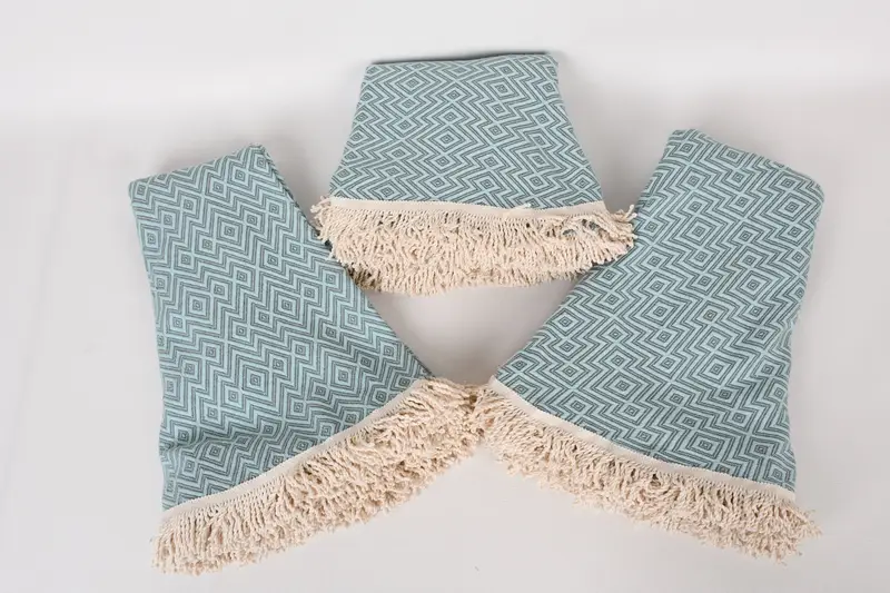 Hammam towel, Gift For Him, 64x64 Cotton Round  Diamond Towel, Turkish Beach Towel Bulk, Valentines Day Gift, Personalized Wedding Gift, Pool Towels - 4