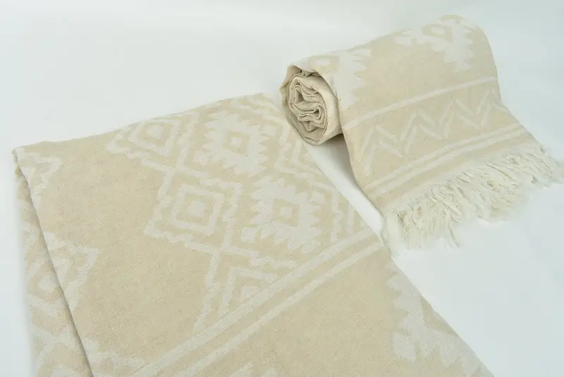 Organic cotton Turkish peshtemal towel, Wedding Favors, Bachelor Party Gifts, Bridal Shower Favors, 74x40 Cotton Geometric Towel, Lightweight towel - 8
