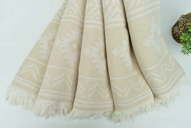 Organic cotton Turkish peshtemal towel, Wedding Favors, Bachelor Party Gifts, Bridal Shower Favors, 74x40 Cotton Geometric Towel, Lightweight towel - 5