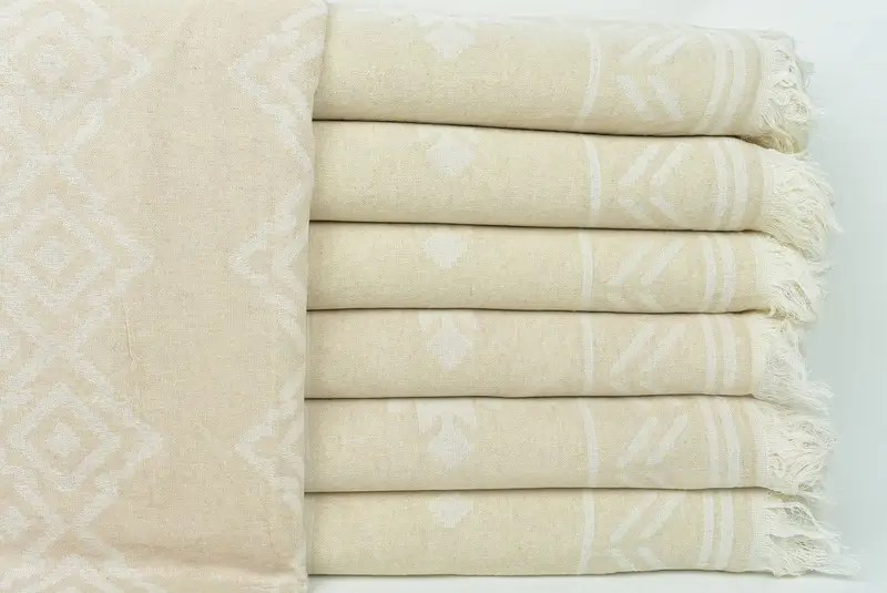 Organic cotton Turkish peshtemal towel, Wedding Favors, Bachelor Party Gifts, Bridal Shower Favors, 74x40 Cotton Geometric Towel, Lightweight towel - 2
