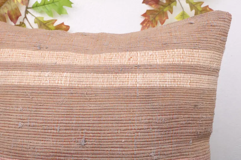 Pattern Throw Pillow, 20x20 Brown Cushion, Office Chair Pillow Case, Antique Pillows, Handmade Kilim Cushion, Kilim Cushion Sham, Pillow Sham - 5