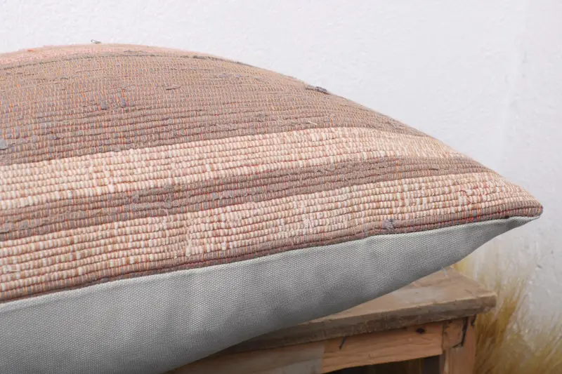 Pattern Throw Pillow, 20x20 Brown Cushion, Office Chair Pillow Case, Antique Pillows, Handmade Kilim Cushion, Kilim Cushion Sham, Pillow Sham - 6