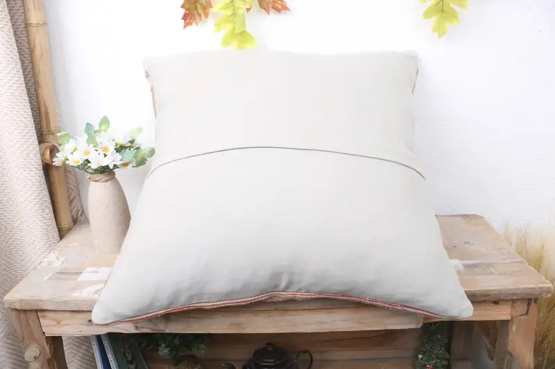 Pattern Throw Pillow, 20x20 Brown Cushion, Office Chair Pillow Case, Antique Pillows, Handmade Kilim Cushion, Kilim Cushion Sham, Pillow Sham - 7