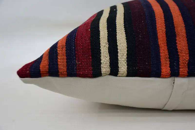 Tribal Cushion Case, Bright Pillow Cover, 28x28 Red Cushion Cover, Kilim Cushion Sham, Pillow Sham, Kilim Pillow, Pillow for Sofa - 5