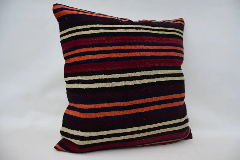 Tribal Cushion Case, Bright Pillow Cover, 28x28 Red Cushion Cover, Kilim Cushion Sham, Pillow Sham, Kilim Pillow, Pillow for Sofa - 2