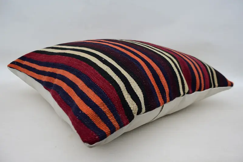 Tribal Cushion Case, Bright Pillow Cover, 28x28 Red Cushion Cover, Kilim Cushion Sham, Pillow Sham, Kilim Pillow, Pillow for Sofa - 6