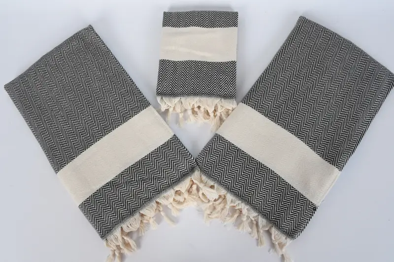 Xmas Gifts, Personalized Gifts, Personalized Kitchen Towel, Spa Gift, Monogram Turkish Bath Towel, 36x18 Cotton Herringbone Towel, Custom Hand Towel - 6