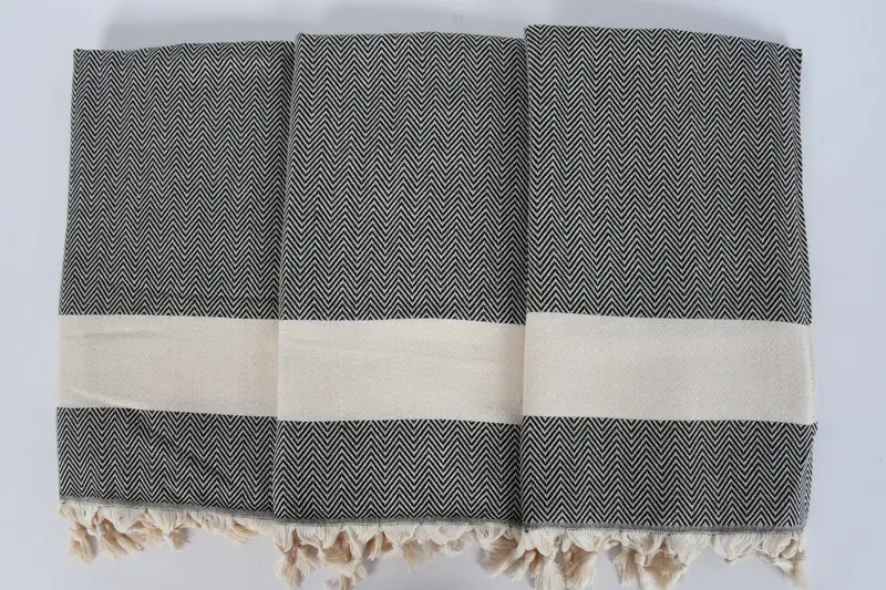 Xmas Gifts, Personalized Gifts, Personalized Kitchen Towel, Spa Gift, Monogram Turkish Bath Towel, 36x18 Cotton Herringbone Towel, Custom Hand Towel - 7