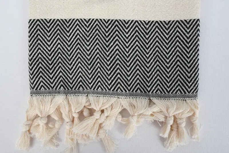 Xmas Gifts, Personalized Gifts, Personalized Kitchen Towel, Spa Gift, Monogram Turkish Bath Towel, 36x18 Cotton Herringbone Towel, Custom Hand Towel - 3