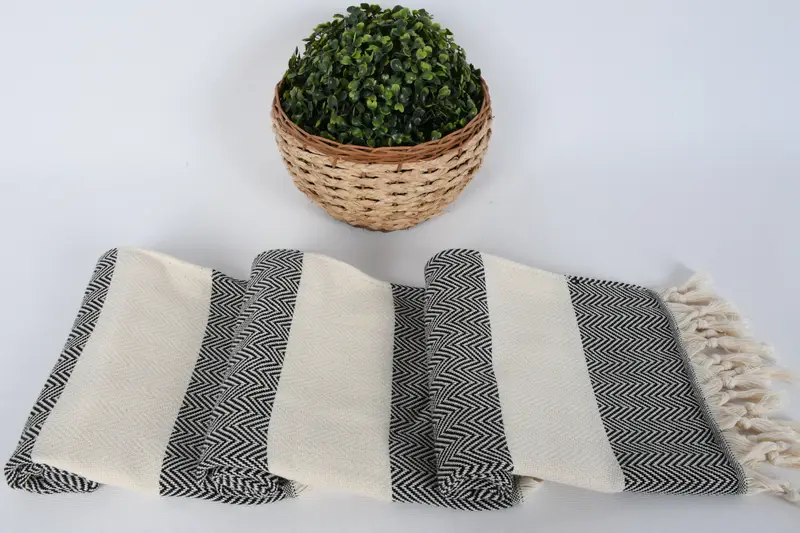 Xmas Gifts, Personalized Gifts, Personalized Kitchen Towel, Spa Gift, Monogram Turkish Bath Towel, 36x18 Cotton Herringbone Towel, Custom Hand Towel - 8