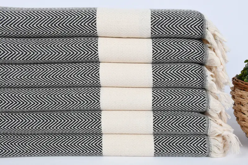 Xmas Gifts, Personalized Gifts, Personalized Kitchen Towel, Spa Gift, Monogram Turkish Bath Towel, 36x18 Cotton Herringbone Towel, Custom Hand Towel - 2