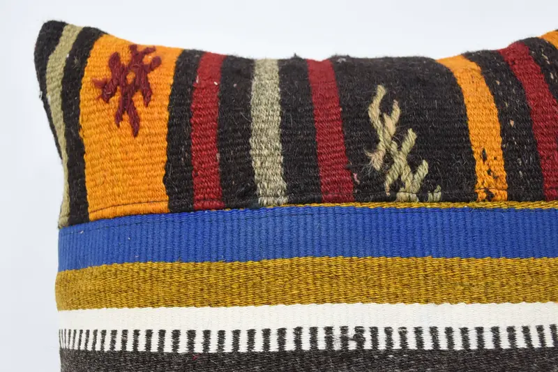 Gift Pillow, Oriental Cushion Cover, Pillow for Couch, Pillow Sham, Floor Pillow Case, 20x20 Brown Pillow Cover, Tribal Pillow Cover, Kilim Pillow - 2