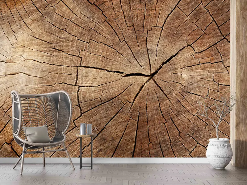 Zarif Baskılı Duvar Kağıdı: Soyut Ahşap Doku, Çağdaş Tasarım