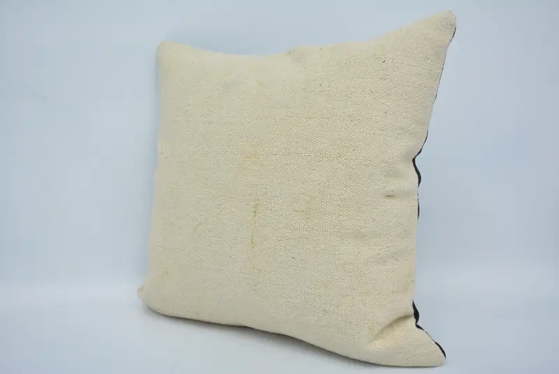 Kilim Cushion Sham, Kilim Pillow Cover, Pillow for Couch, 18x18 Beige Pillow Sham, Shabby Chic Pillow Cover, Cushion Cover - 4