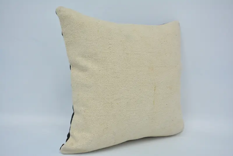 Kilim Cushion Sham, Kilim Pillow Cover, Pillow for Couch, 18x18 Beige Pillow Sham, Shabby Chic Pillow Cover, Cushion Cover - 3