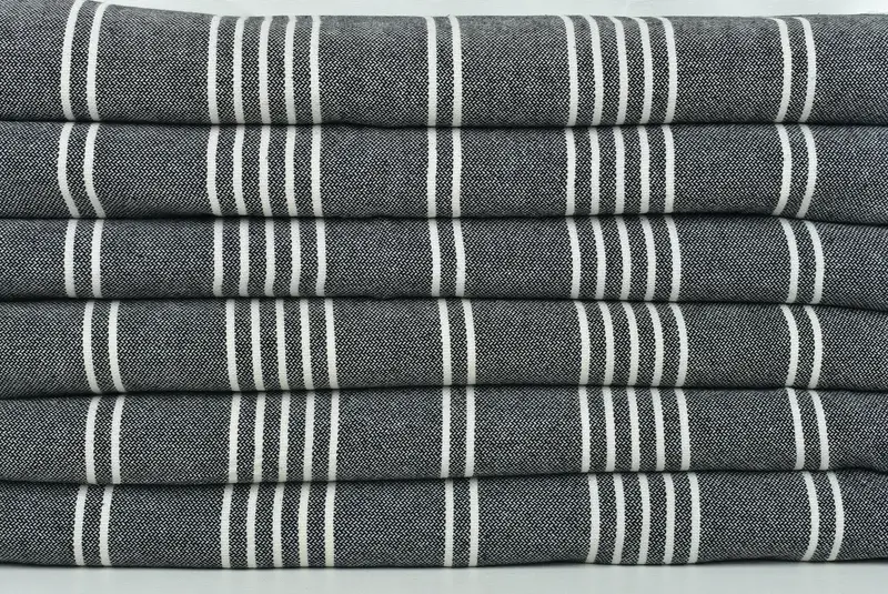 Gift For Best Friend, Woven Throw Blanket, Monogram Blanket, Beach Bachelorette Party Decorations, 96x70 Cotton Striped Towel, Decorative Blanket - 2