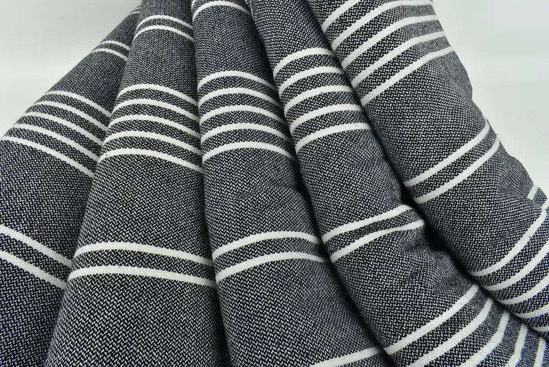Gift For Best Friend, Woven Throw Blanket, Monogram Blanket, Beach Bachelorette Party Decorations, 96x70 Cotton Striped Towel, Decorative Blanket - 5