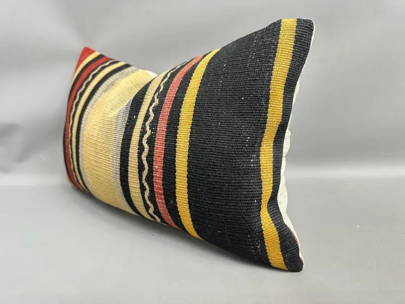 Outdoor Bolster Pillow Case, Gift Pillow, Interior Designer Pillow, Antique Pillows, Pillow Cover, Boho Chic Cushion, 12x20 Red Pillow - 3